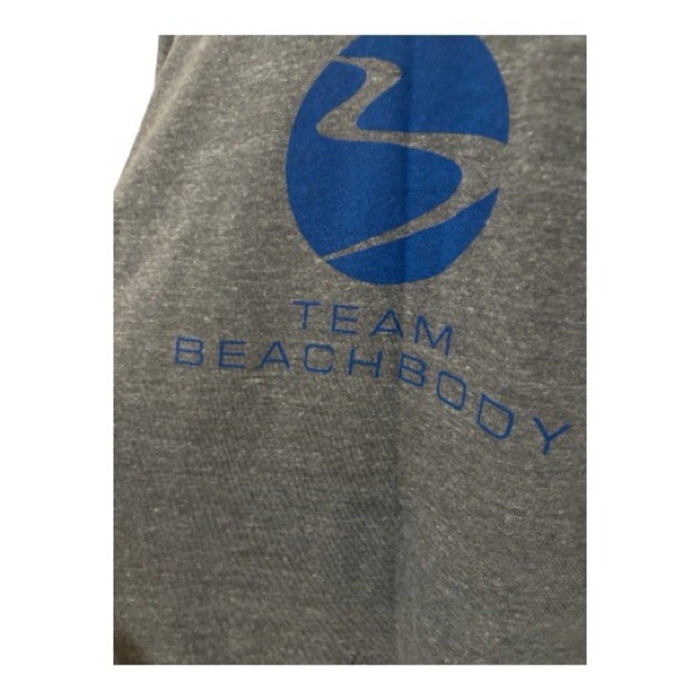 Alternative Earth Men's Size M Gray and Black Ringer Tee with Beachbody Logo - Picture 6 of 15